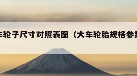 大车轮子尺寸对照表图（大车轮胎规格参数表图）