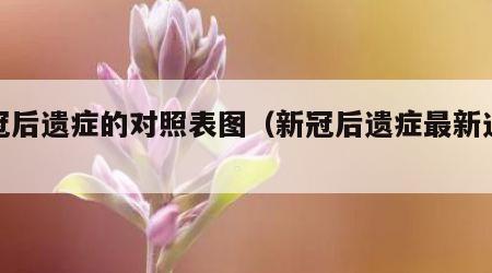 新冠后遗症的对照表图（新冠后遗症最新通报）