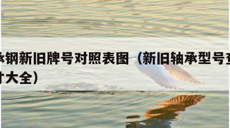轴承钢新旧牌号对照表图（新旧轴承型号查询尺寸大全）