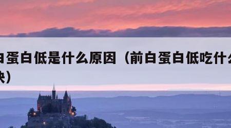 前白蛋白低是什么原因（前白蛋白低吃什么补得快）