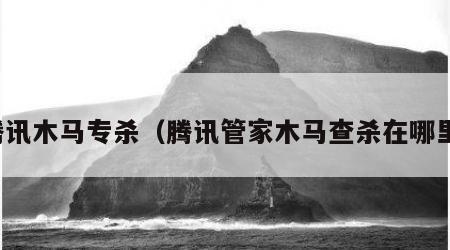 腾讯木马专杀（腾讯管家木马查杀在哪里）