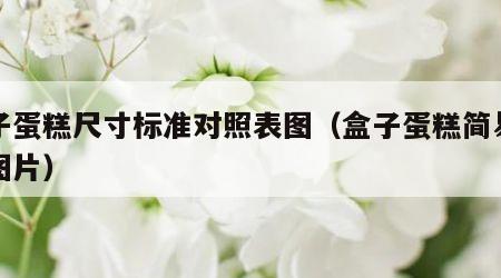盒子蛋糕尺寸标准对照表图（盒子蛋糕简易画法图片）