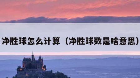 净胜球怎么计算（净胜球数是啥意思）