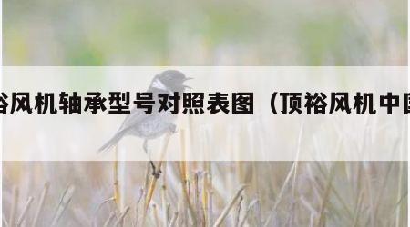 顶裕风机轴承型号对照表图（顶裕风机中国排名）