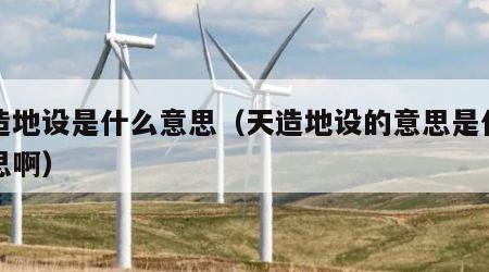 天造地设是什么意思（天造地设的意思是什么意思啊）
