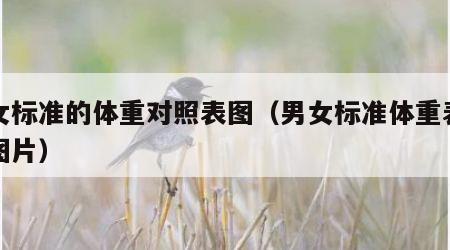 男女标准的体重对照表图（男女标准体重表高清图片）