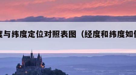 经度与纬度定位对照表图（经度和纬度如何定位）