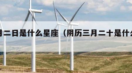 三月二日是什么星座（阴历三月二十是什么星座）