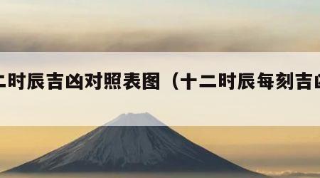 十二时辰吉凶对照表图（十二时辰每刻吉凶诀）