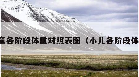 儿童各阶段体重对照表图（小儿各阶段体重）