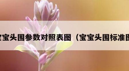 宝宝头围参数对照表图（宝宝头围标准图）