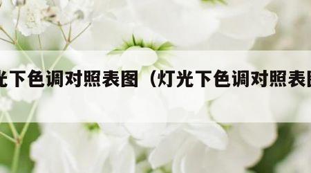 灯光下色调对照表图（灯光下色调对照表图片）