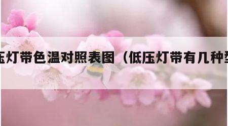 低压灯带色温对照表图（低压灯带有几种型号）