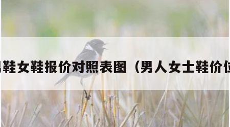 男鞋女鞋报价对照表图（男人女士鞋价位）