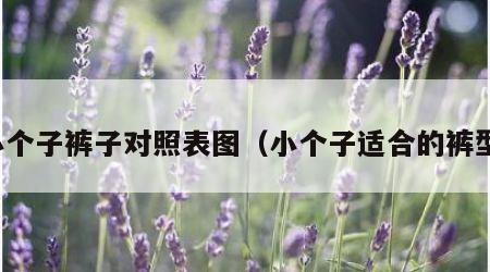 小个子裤子对照表图（小个子适合的裤型）
