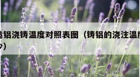 铸造铝浇铸温度对照表图（铸铝的浇注温度是多少）