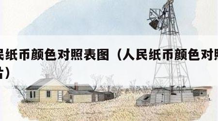 人民纸币颜色对照表图（人民纸币颜色对照表图片）