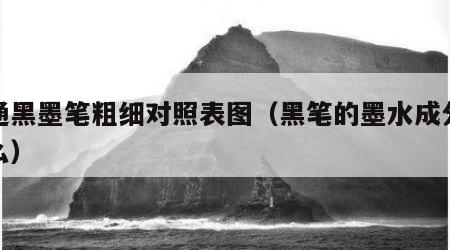 普通黑墨笔粗细对照表图（黑笔的墨水成分是什么）