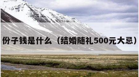份子钱是什么（结婚随礼500元大忌）