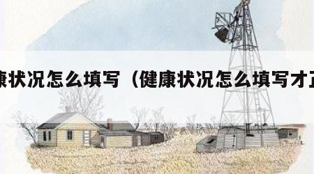 健康状况怎么填写（健康状况怎么填写才正确）