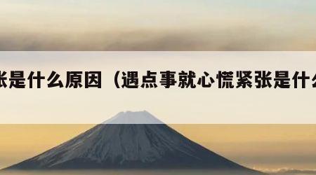 紧张是什么原因（遇点事就心慌紧张是什么原因）
