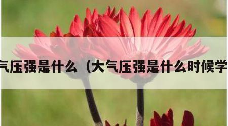 大气压强是什么（大气压强是什么时候学的）