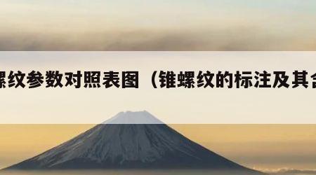 锥螺纹参数对照表图（锥螺纹的标注及其含义）