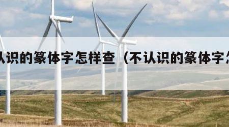 不认识的篆体字怎样查（不认识的篆体字怎么查）