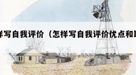 怎样写自我评价（怎样写自我评价优点和缺点）