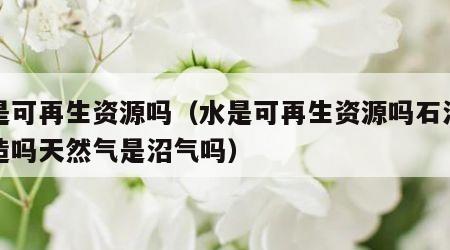 水是可再生资源吗（水是可再生资源吗石油可制造吗天然气是沼气吗）