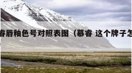 慕睿唇釉色号对照表图（慕睿 这个牌子怎么样）