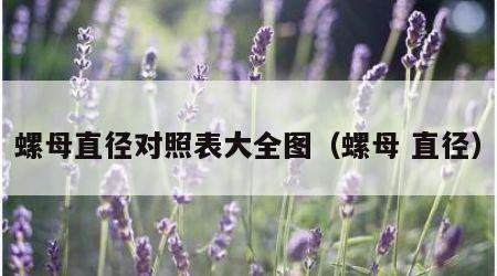 螺母直径对照表大全图（螺母 直径）