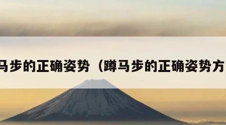 蹲马步的正确姿势（蹲马步的正确姿势方法）