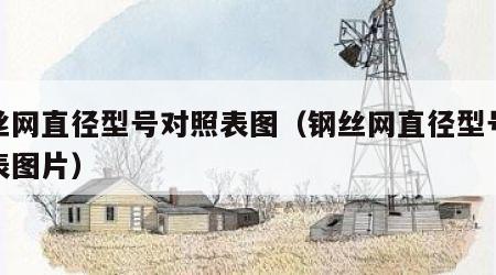 钢丝网直径型号对照表图（钢丝网直径型号对照表图片）