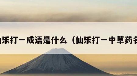 仙乐打一成语是什么（仙乐打一中草药名）