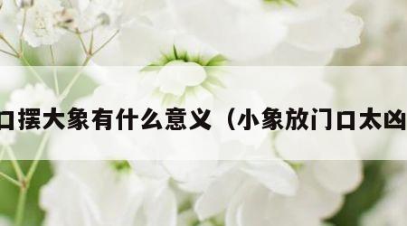 门口摆大象有什么意义（小象放门口太凶了）