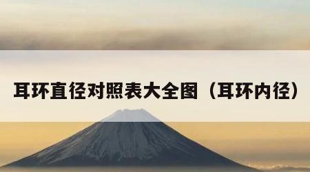 耳环直径对照表大全图（耳环内径）
