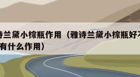 雅诗兰黛小棕瓶作用（雅诗兰黛小棕瓶好不好用?有什么作用）