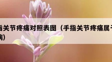 手指关节疼痛对照表图（手指关节疼痛属于什么病）