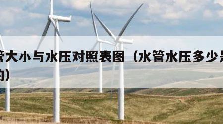 水管大小与水压对照表图（水管水压多少是标准的）