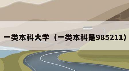 一类本科大学（一类本科是985211）