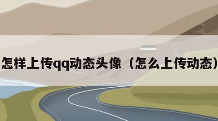 怎样上传qq动态头像（怎么上传动态）