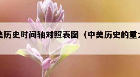 中美历史时间轴对照表图（中美历史的重大事件）