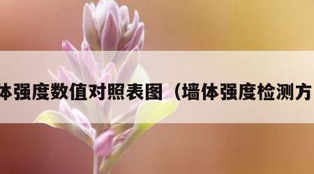 墙体强度数值对照表图（墙体强度检测方法）