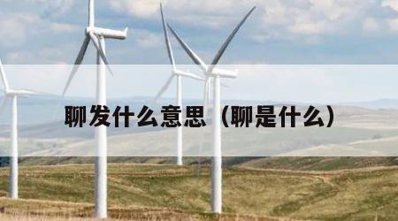 聊发什么意思（聊是什么）