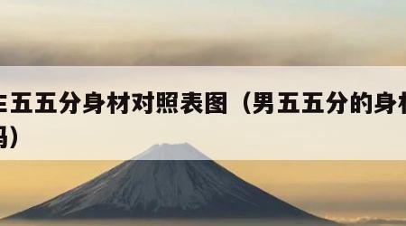 男生五五分身材对照表图（男五五分的身材很丑吗）