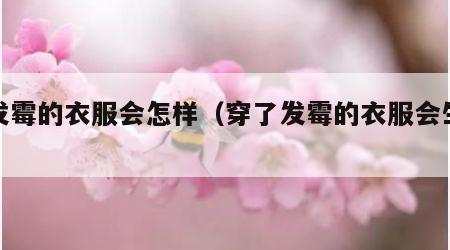 穿发霉的衣服会怎样（穿了发霉的衣服会生病吗）