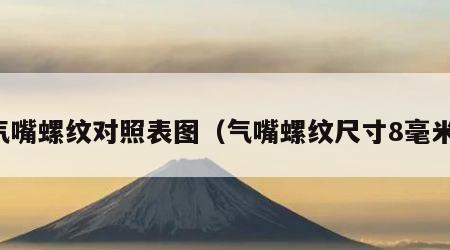 气嘴螺纹对照表图（气嘴螺纹尺寸8毫米）