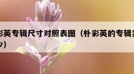 朴彩英专辑尺寸对照表图（朴彩英的专辑卖了多少）