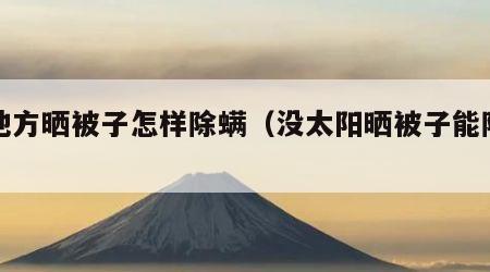 没地方晒被子怎样除螨（没太阳晒被子能除螨吗）